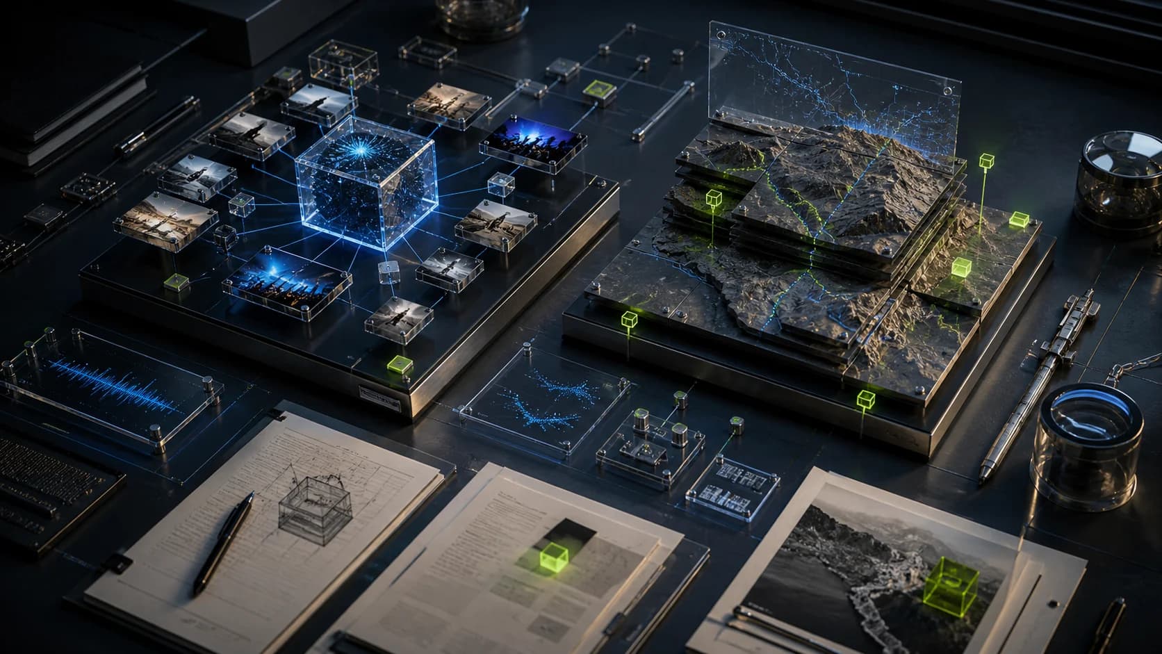Two completed AI systems presented with test traces, deployment evidence, and implementation notes
